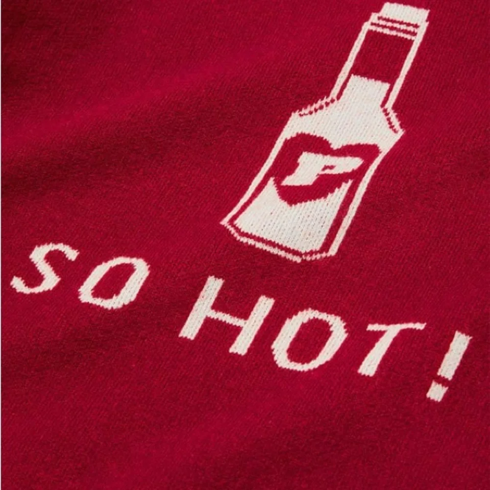 PINK Victoria's Secret Red 'So Hot!' Graphic Crewneck Sweater